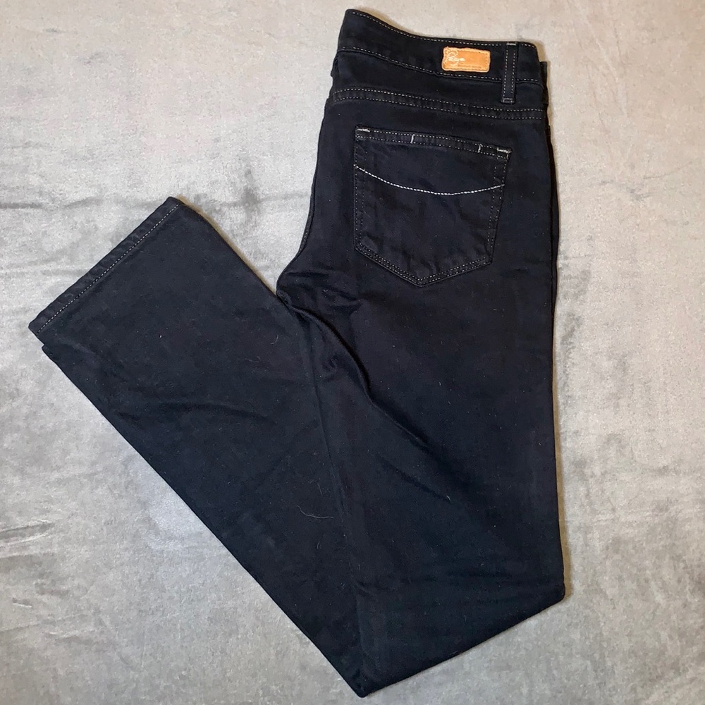 Paige Petite Blue Heights Skinny Jeans Black Sz 27